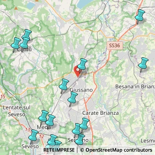 Mappa Via Don Carlo Gnocchi, 22060 Arosio CO, Italia (6.64647)