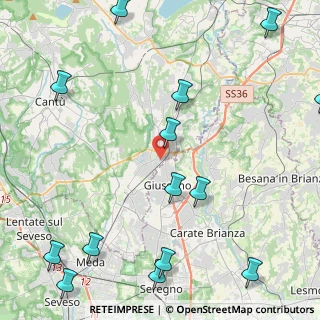 Mappa Via Don Carlo Gnocchi, 22060 Arosio CO, Italia (6.17214)