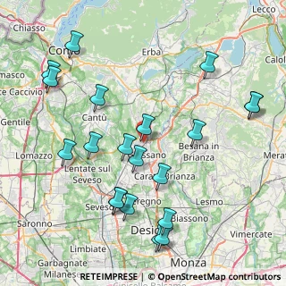 Mappa Via Don Carlo Gnocchi, 22060 Arosio CO, Italia (9.263)