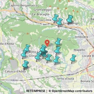Mappa Via Case Nuove, 24039 Sotto il Monte Giovanni XXIII BG, Italia (1.88889)
