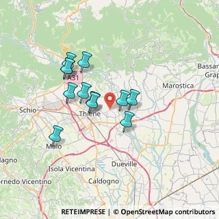 Mappa Via del Rovere, 36030 Sarcedo VI, Italia (5.84167)