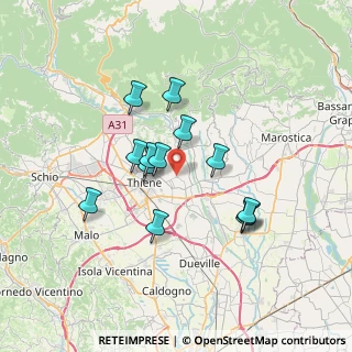 Mappa Via del Rovere, 36030 Sarcedo VI, Italia (5.76692)