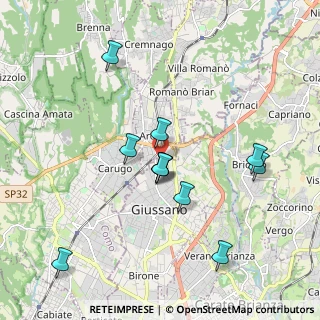 Mappa Via Battaglione Edolo, 20833 Giussano MB, Italia (1.82727)
