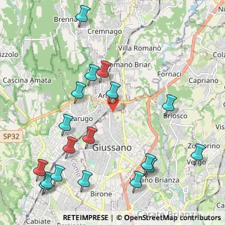 Mappa Via Battaglione Edolo, 20833 Giussano MB, Italia (2.63667)