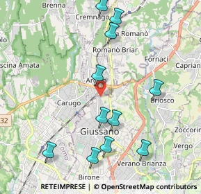 Mappa Via Battaglione Edolo, 20833 Giussano MB, Italia (2.20455)