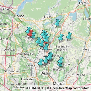Mappa Via Battaglione Edolo, 20833 Giussano MB, Italia (5.72842)