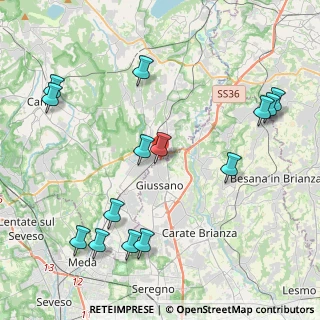 Mappa Via Battaglione Edolo, 20833 Giussano MB, Italia (4.94929)