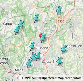 Mappa Via Battaglione Edolo, 20833 Giussano MB, Italia (4.17455)