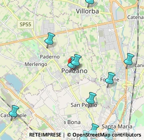 Mappa Via Roncole, 31050 Ponzano Veneto TV, Italia (2.8225)