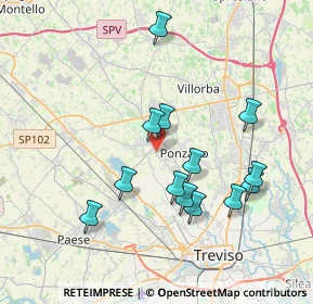 Mappa Via Volpago Sud, 31050 Ponzano Veneto TV, Italia (3.58308)