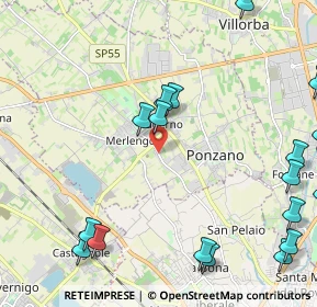 Mappa Via Volpago Sud, 31050 Ponzano Veneto TV, Italia (3.042)