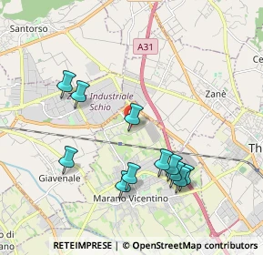 Mappa Moette, 36035 Marano Vicentino VI, Italia (1.91455)