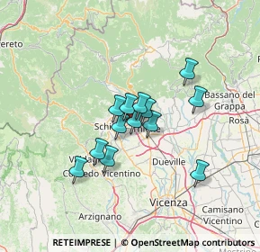 Mappa Moette, 36035 Marano Vicentino VI, Italia (9.25462)