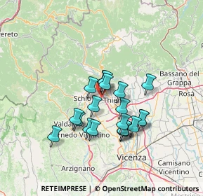Mappa Moette, 36035 Marano Vicentino VI, Italia (10.992)