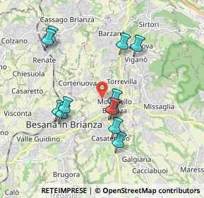 Mappa 23876 Monticello Brianza LC, Italia (1.73917)