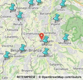 Mappa 23876 Monticello Brianza LC, Italia (2.64455)