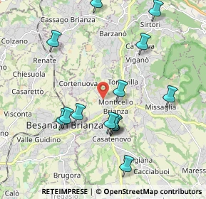 Mappa 23876 Monticello Brianza LC, Italia (2.02143)