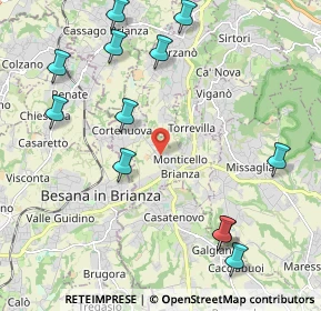 Mappa 23876 Monticello Brianza LC, Italia (2.525)