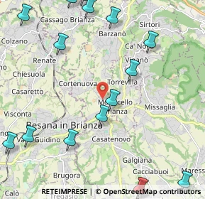 Mappa 23876 Monticello Brianza LC, Italia (3.00813)