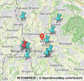 Mappa 23876 Monticello Brianza LC, Italia (1.72545)