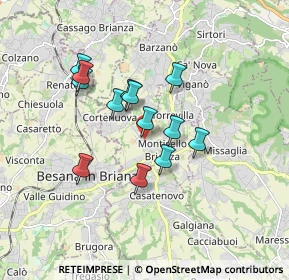 Mappa 23876 Monticello Brianza LC, Italia (1.36154)