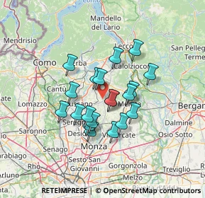 Mappa 23876 Monticello Brianza LC, Italia (10.18)