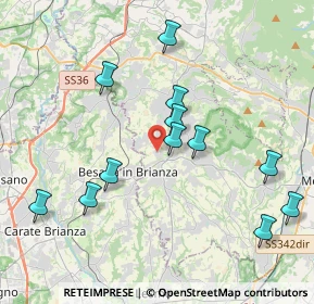 Mappa 23876 Monticello Brianza LC, Italia (4.0425)