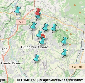 Mappa 23876 Monticello Brianza LC, Italia (3.28364)