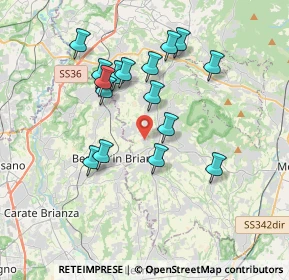 Mappa 23876 Monticello Brianza LC, Italia (3.345)