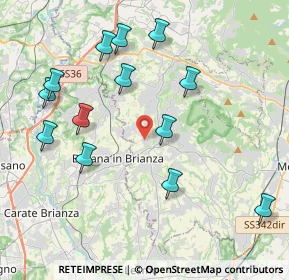 Mappa 23876 Monticello Brianza LC, Italia (4.32385)