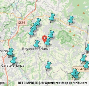 Mappa 23876 Monticello Brianza LC, Italia (5.536)