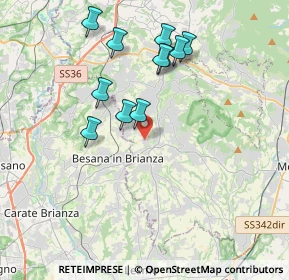 Mappa 23876 Monticello Brianza LC, Italia (3.58727)