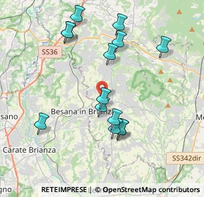 Mappa 23876 Monticello Brianza LC, Italia (3.755)