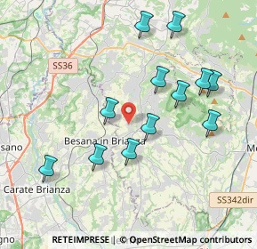 Mappa 23876 Monticello Brianza LC, Italia (3.81083)