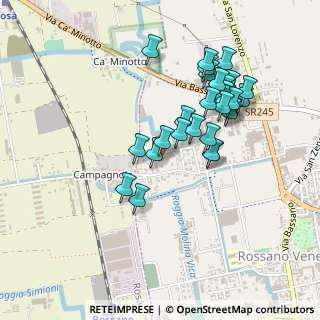 Mappa Via Santini, 36028 Rossano Veneto VI, Italia (0.42143)