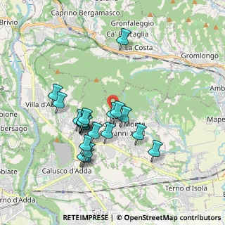 Mappa Via Corna, 24039 Sotto il Monte Giovanni XXIII BG, Italia (1.647)