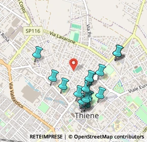 Mappa Via S. Simeone, 36016 Thiene VI, Italia (0.4565)