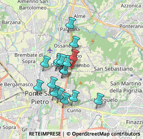 Mappa SS 470 Dir Villa D'Almè - Dalmine, 24030 Valbrembo BG, Italia (1.38235)