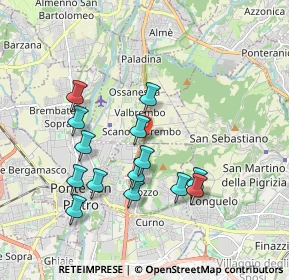 Mappa SS 470 Dir Villa D'Almè - Dalmine, 24030 Valbrembo BG, Italia (1.77429)