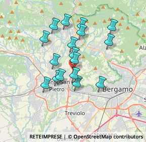 Mappa SS 470 Dir Villa D'Almè - Dalmine, 24030 Valbrembo BG, Italia (2.97706)