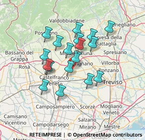 Mappa Via del Tredase, 31050 Vedelago TV, Italia (11.24722)