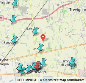 Mappa Via del Tredase, 31050 Vedelago TV, Italia (2.9115)