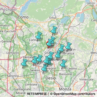 Mappa Via Giuseppe Garibaldi, 22060 Carugo CO, Italia (5.90667)