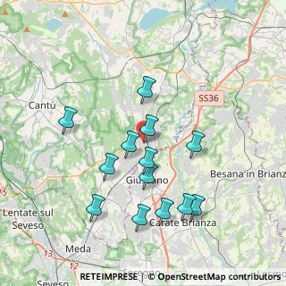 Mappa Via Bartolomeo Grazioli, 22060 Arosio CO, Italia (3.58846)