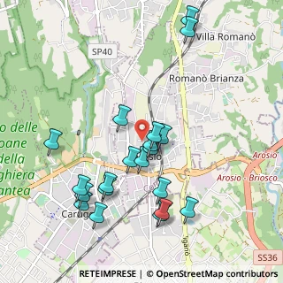 Mappa Via Bartolomeo Grazioli, 22060 Arosio CO, Italia (1.0135)
