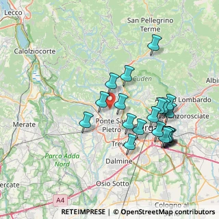 Mappa Brembate sopra - via XXV aprile, 24030 Brembate di Sopra BG, Italia (7.2995)