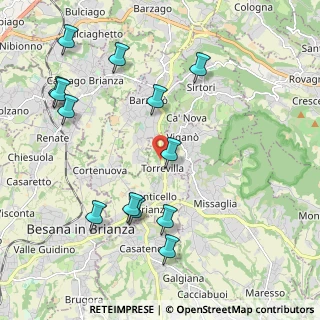 Mappa Via Generale G. Sirtori, 23891 Barzanò LC, Italia (2.34615)