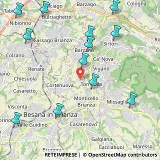 Mappa Via Colombo, 23891 Barzanò LC, Italia (2.795)