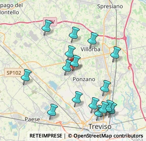 Mappa Piazza Chiesa Paderno, 31050 Ponzano Veneto TV, Italia (4.08313)
