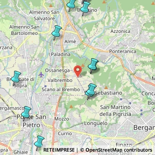 Mappa Via Sombreno, 24030 Valbrembo BG, Italia (2.81)